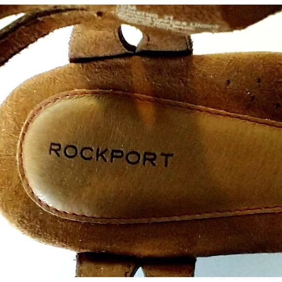 ROCKPORT Brynn Women Brown Leather T-Strap Mary Jane Pump Comfort Sandal - 10M - Picture 7 of 9